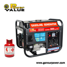 Gasoline engine generator kick starter electric starter, Portable Gas generator